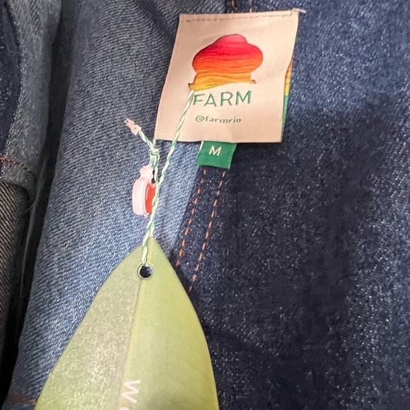 FARM Rio Two-Tone Blue Patchwork Denim Overalls - Picture 4 of 8